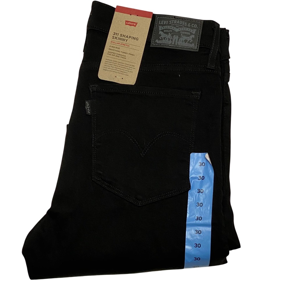Levi's 311 Shaping Skinny Black Jeans Women Size 30 NEW With Tags - Picture 5 of 7